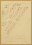 216313 Plattegrond van het Paardenveld te Utrecht; met weergave van de bestaande bebouwing en het ontwerp voor enkele ...